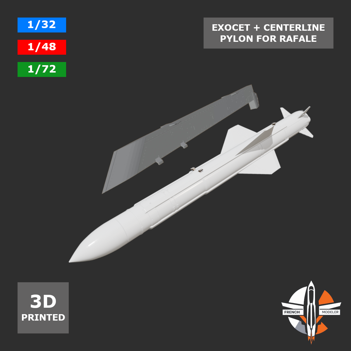 EXOCET + Centerline pylon for Rafale
