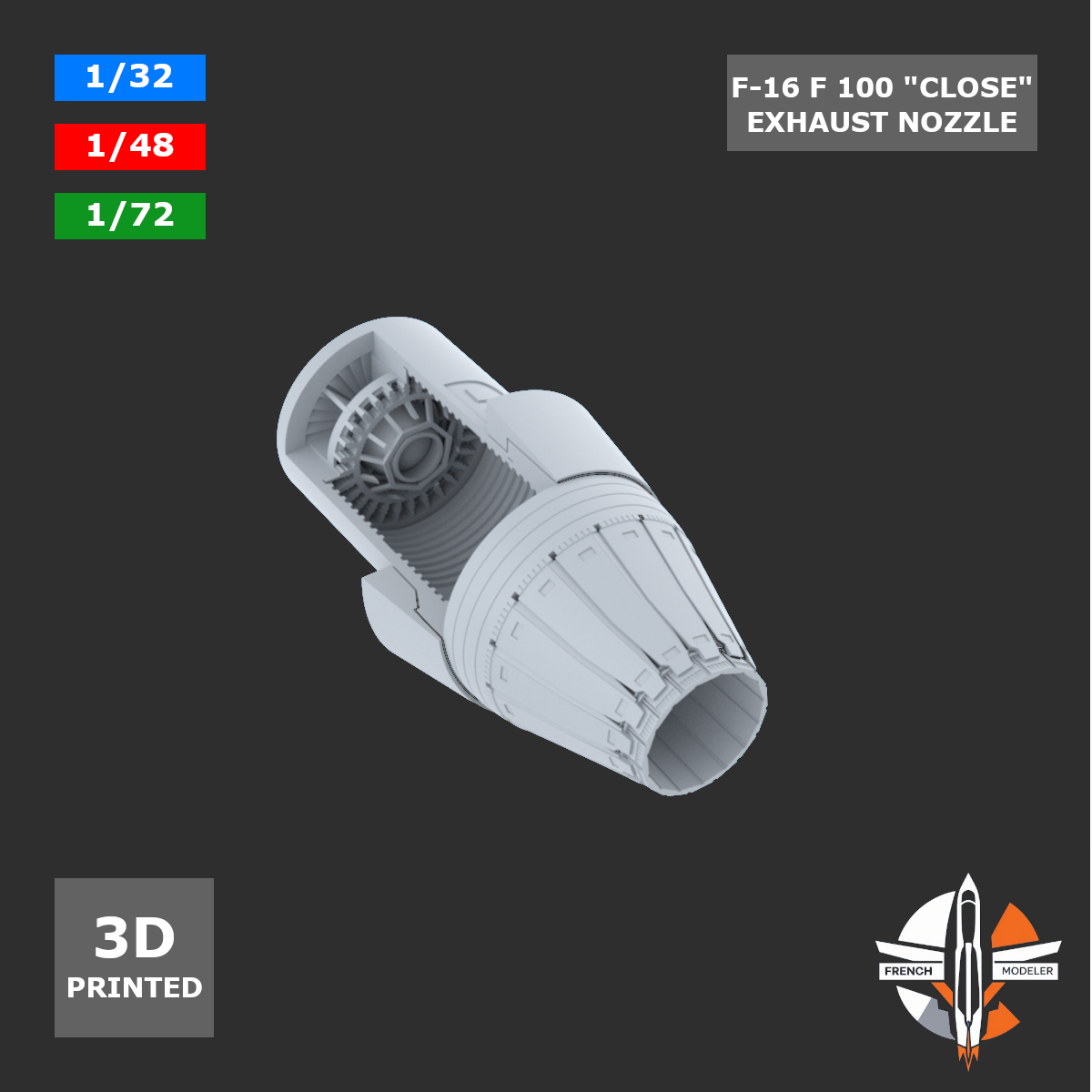 F-16 F100 Close Exhaust Nozzle