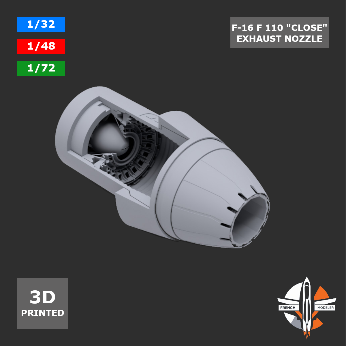 F-16 F110 Close Exhaust Nozzle