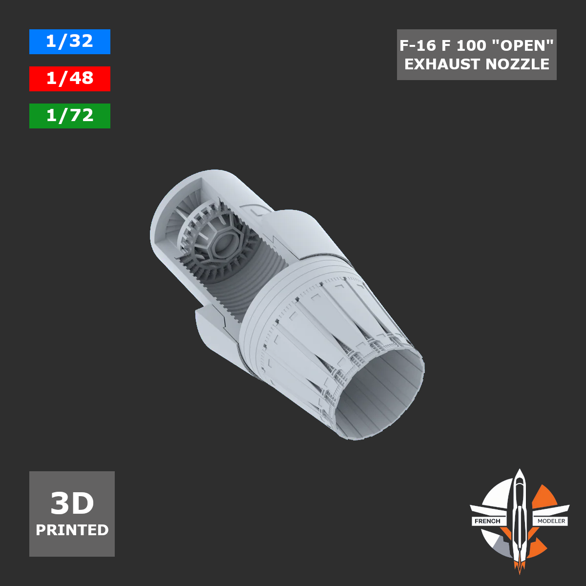 F-16 F100 Open Exhaust Nozzle