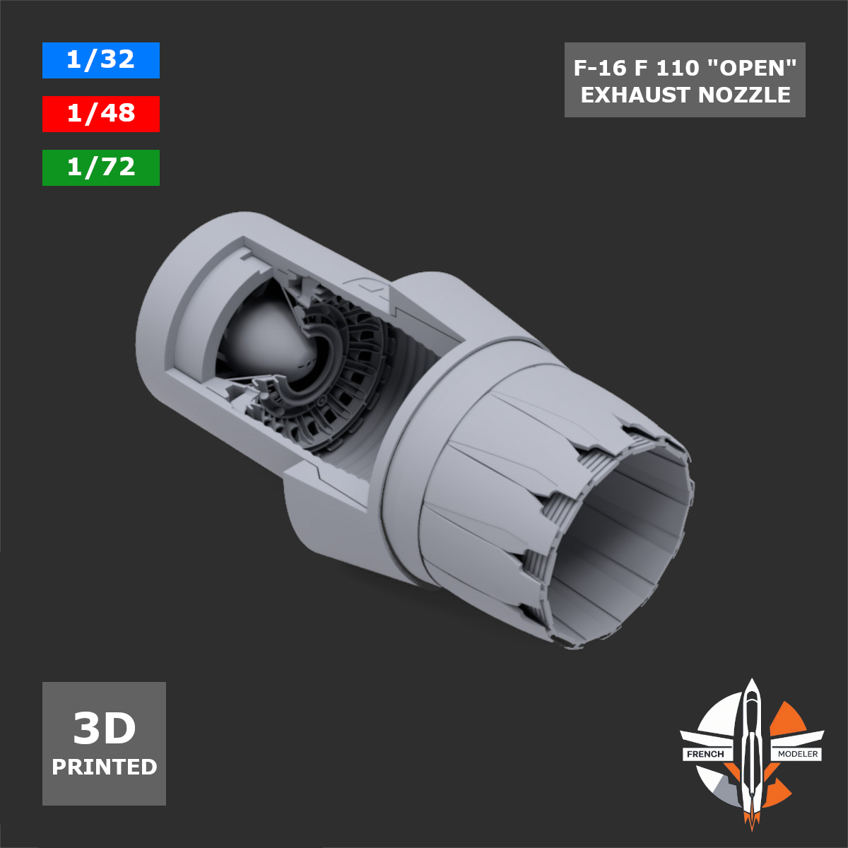 F-16 F110 Open Exhaust Nozzle