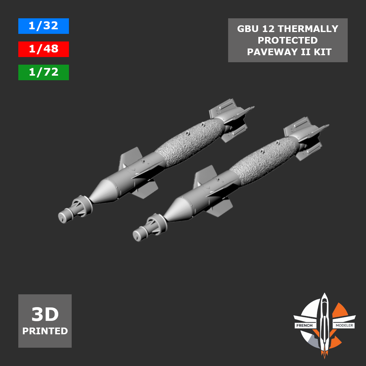 GBU 12 protégée thermiquement avec Kit PAVEWAY II